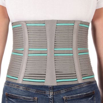 Centura Abdominala, Marime XL, Circumferinta Talie 115-130cm, Inaltime 25cm, Culoare Gri