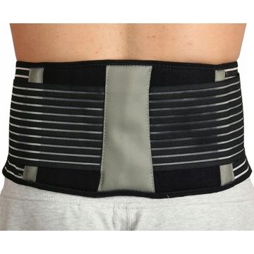 Centura Lombara cu Turmalina, 12 Magneti, Culoare Neagra Marime L