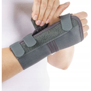 Suport Fixare Incheietura Mainii, Culoare Gri, Marimea M, Lungime 18 cm, Fixare Velcro, Model Elastic